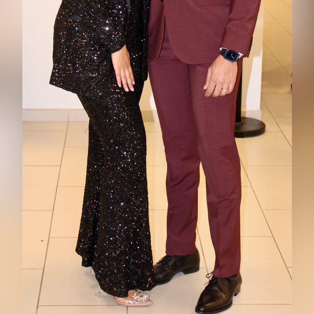 Super High Waisted Sequin Flare Pant Express pants